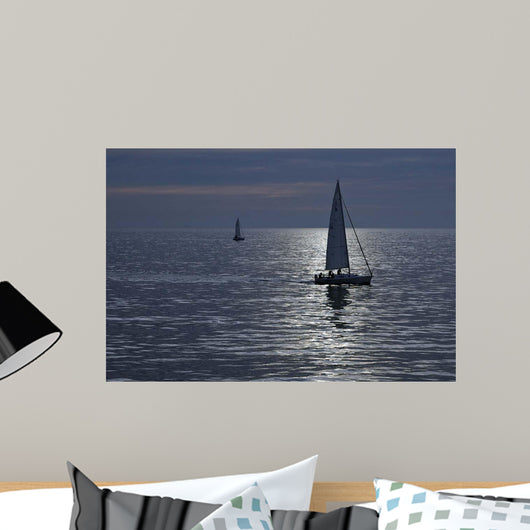 Sailboats Blue Wall Decal