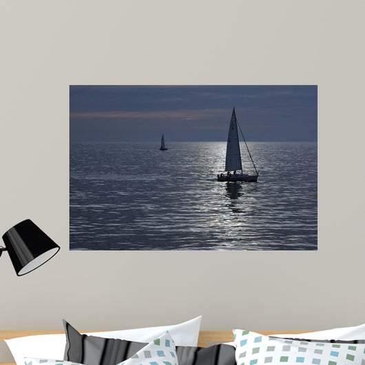 Sailboats Blue Wall Decal
