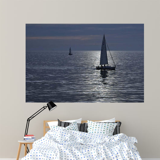 Sailboats Blue Wall Decal