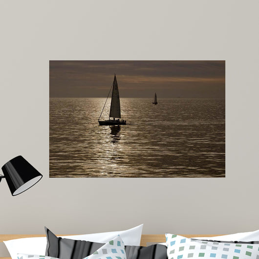 Sailboats Copper Wall Decal