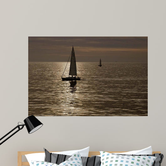 Sailboats Copper Wall Decal