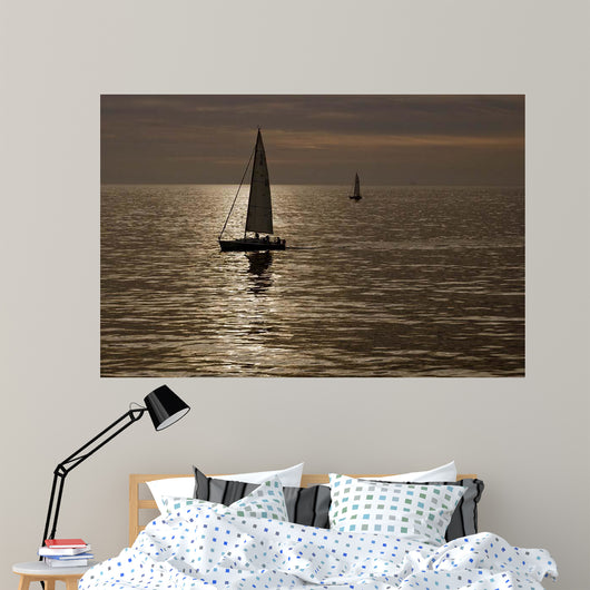 Sailboats Copper Wall Decal