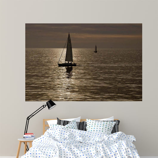 Sailboats Copper Wall Decal