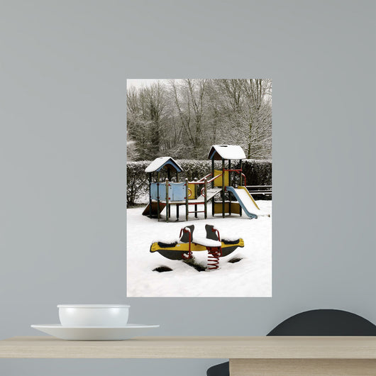 Snow Covered Playground Wall Decal