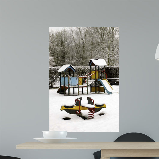Snow Covered Playground Wall Decal