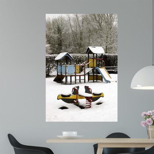Snow Covered Playground Wall Decal