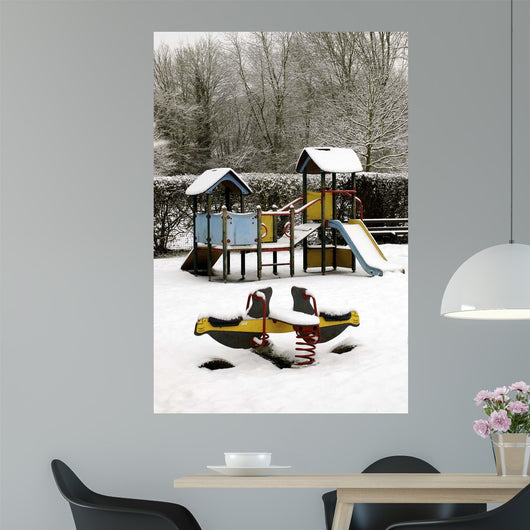 Snow Covered Playground Wall Decal