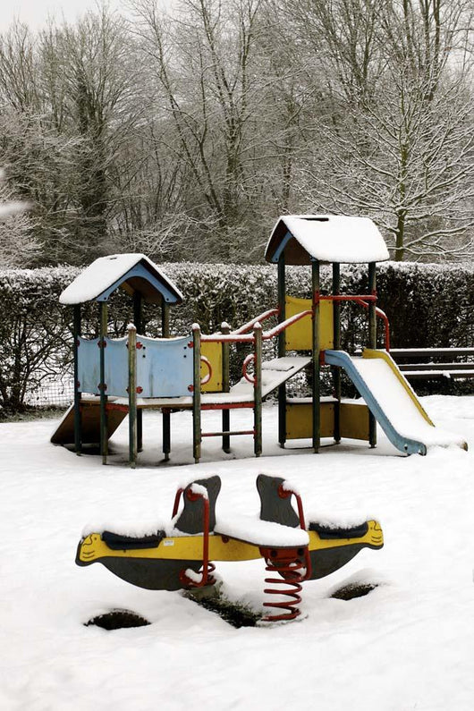 Snow Covered Playground Wall Decal