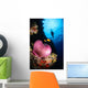 Diver and Magnificent Anemone Wall Decal Design 2
