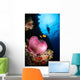 Diver and Magnificent Anemone Wall Decal Design 2