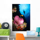 Diver and Magnificent Anemone Wall Decal Design 2