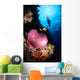 Diver and Magnificent Anemone Wall Decal Design 2