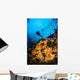 Diver and Soft Coral Wall Decal Design 2