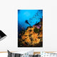 Diver and Soft Coral Wall Decal Design 2