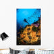 Diver and Soft Coral Wall Decal Design 2