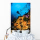 Diver and Soft Coral Wall Decal Design 2