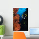 Diver and Sea Fans Wall Decal