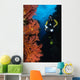 Diver and Sea Fans Wall Decal