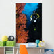 Diver and Sea Fans Wall Decal