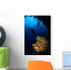 Diver and Soft Coral Wall Decal Design 1