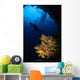 Diver and Soft Coral Wall Decal Design 1