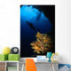 Diver and Soft Coral Wall Decal Design 1