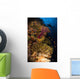 Diver Swims Soft Corals Wall Decal