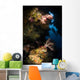 Diver Soft Coral Seascape Wall Decal