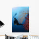 Divers Swimming Sea Fans Wall Decal
