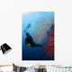 Divers Swimming Sea Fans Wall Decal