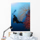 Divers Swimming Sea Fans Wall Decal