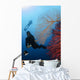 Divers Swimming Sea Fans Wall Decal