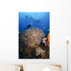 Diver Swims over Sea Wall Decal