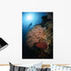 Diver over Soft Coral Wall Decal Design 1