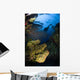Diver Swims over Reef Wall Decal