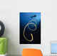 Diver Swims above Whip Wall Decal