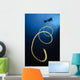 Diver Swims above Whip Wall Decal