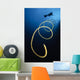 Diver Swims above Whip Wall Decal