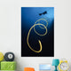 Diver Swims above Whip Wall Decal