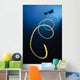 Diver Swims above Whip Wall Decal