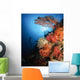Diver Swims Soft Coral Wall Decal