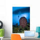 Diver and Barrel Sponge Wall Decal