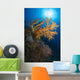 Yellow Sea Fan Raja Wall Decal Design 2