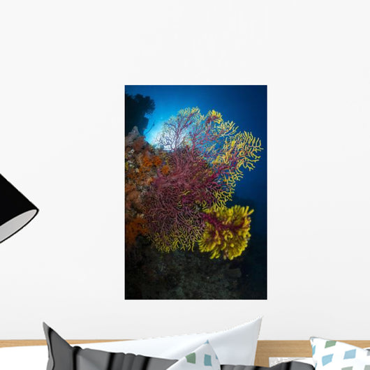 Purple and Yellow Sea Wall Decal