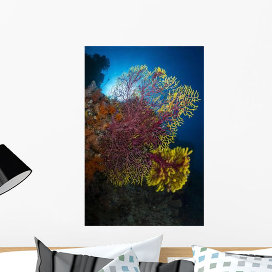 Purple and Yellow Sea Wall Decal