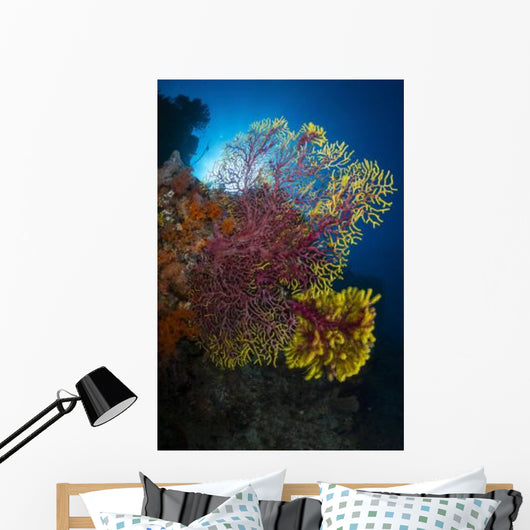 Purple and Yellow Sea Wall Decal