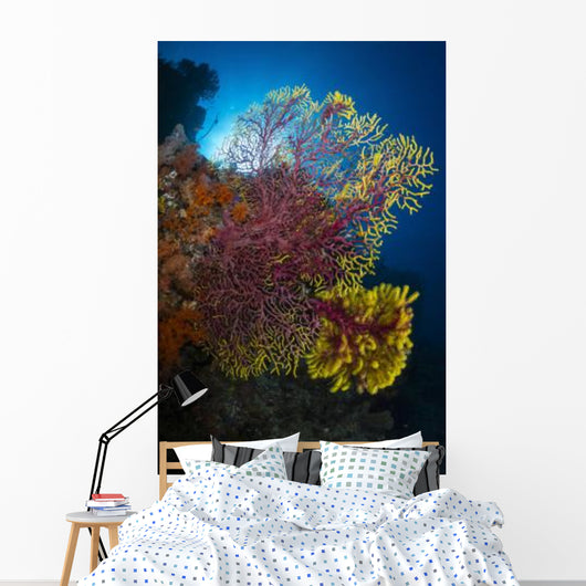 Purple and Yellow Sea Wall Decal