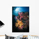 Soft Coral and Sunburst Wall Decal Design 3