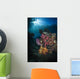 Soft Coral and Sunburst Wall Decal Design 2