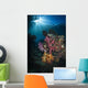Soft Coral and Sunburst Wall Decal Design 2